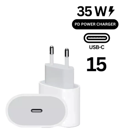 Fonte Turbo Carregador 35w P/ iPhone 15, 15 Pro E 15 Pro Max