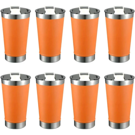 COPO TERMICA  473ML COM TAMPA ABRIDOR COR LARANJA