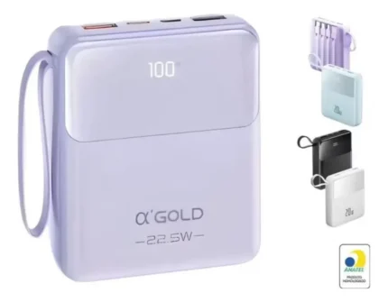 carregador Power Bank Turbo22.5w 10000mah A-gold,BTE-48 ,4 COR