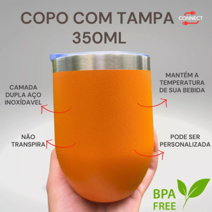 cuia 350ml cor laranja （028）