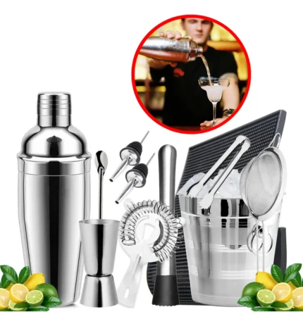 Kit de Coquetel com 11pcs Coqueteleira